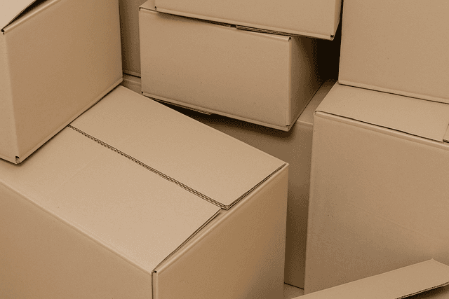 Caja de cartón uso pesado 50x50x50 cm doble pared para productos industriales