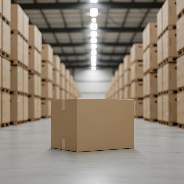 Caja de cartón autoarmable 25x25x15cm para e-commerce y envíos