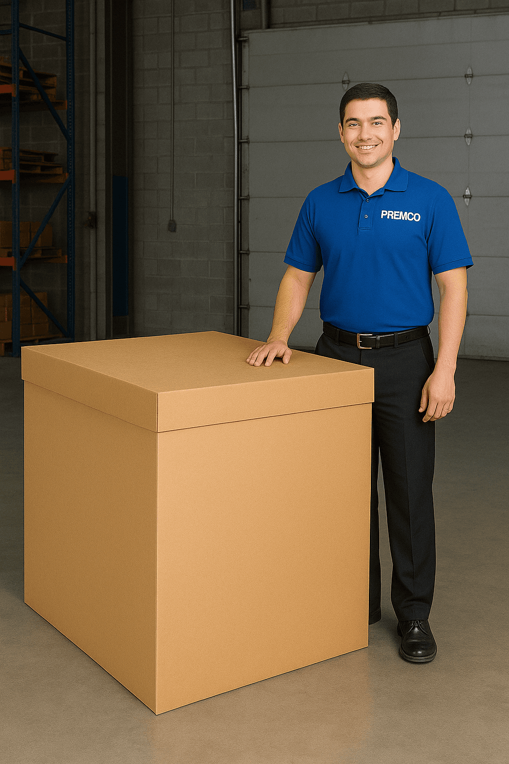Caja de cartón RSC rectangular 60x40x30 cm para productos industriales